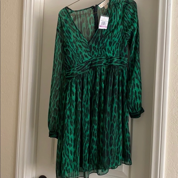 long green leopard print dress